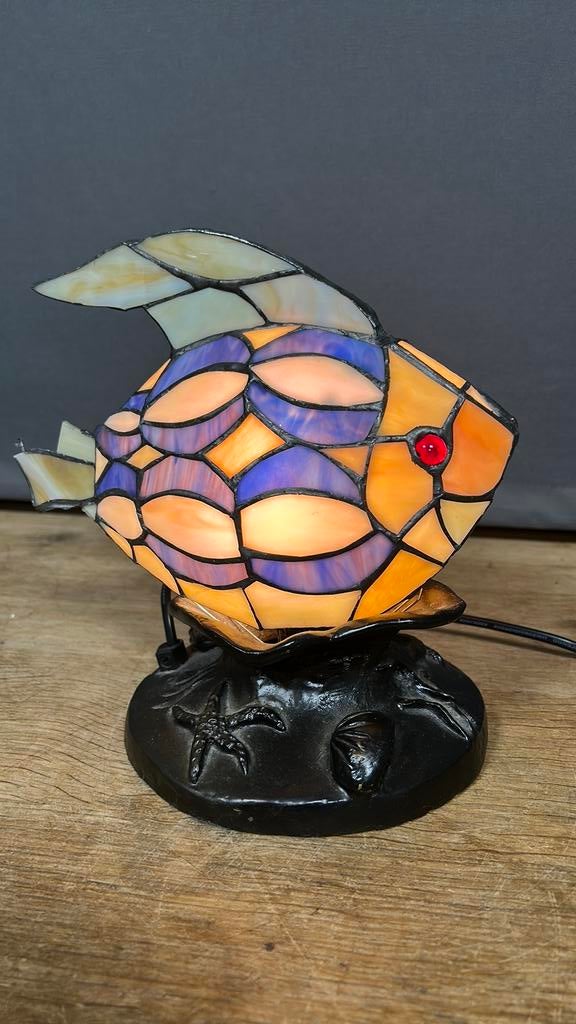 Tiffany tafel lamp Y105., Huis en Inrichting, Lampen | Tafellampen, Ophalen of Verzenden, Zo goed als nieuw, Minder dan 50 cm