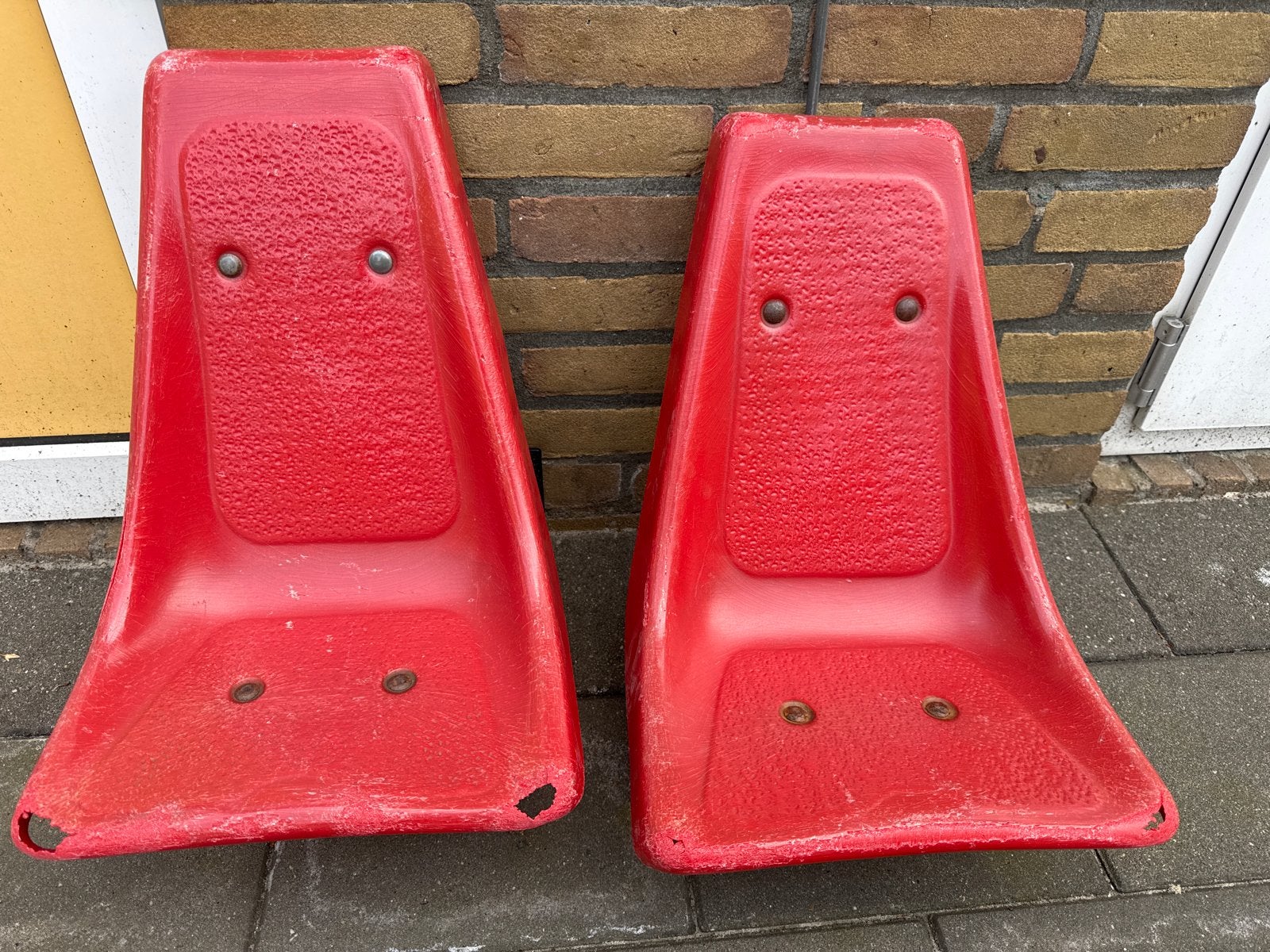 2x Rode Duozitjes voor skelter - Gebruikt, Ophalen, Gebruikt, Overige merken, Duozit