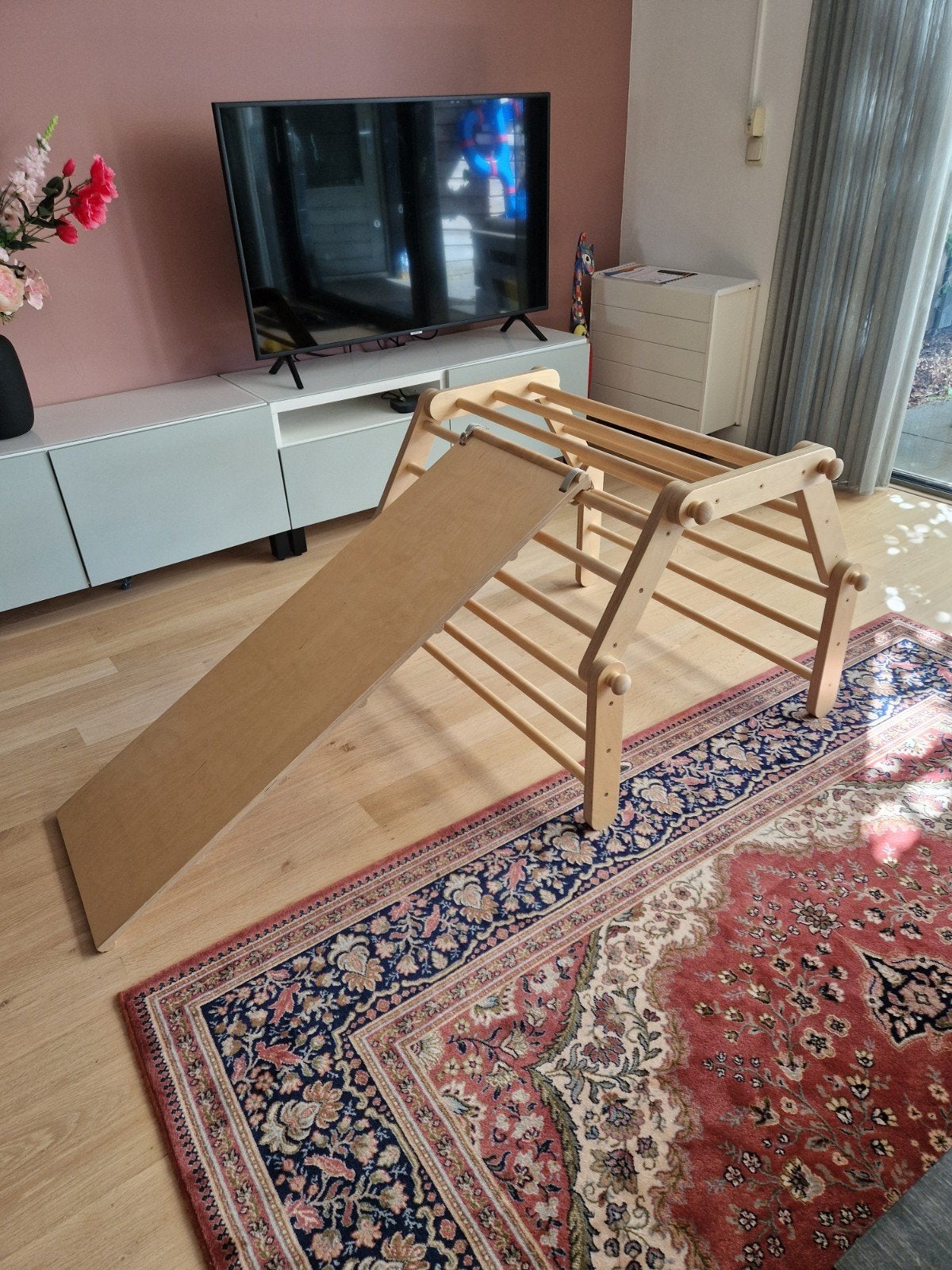 Houten klimrek Pikler Ete Tete Fipitri 5 delen met glijbaan, Ophalen, Zo goed als nieuw