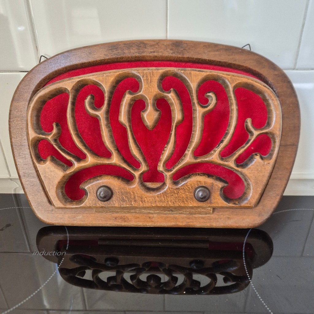 Art Nouveau brievenhanger / brievenhouder, hout, Antiek en Kunst, Ophalen of Verzenden