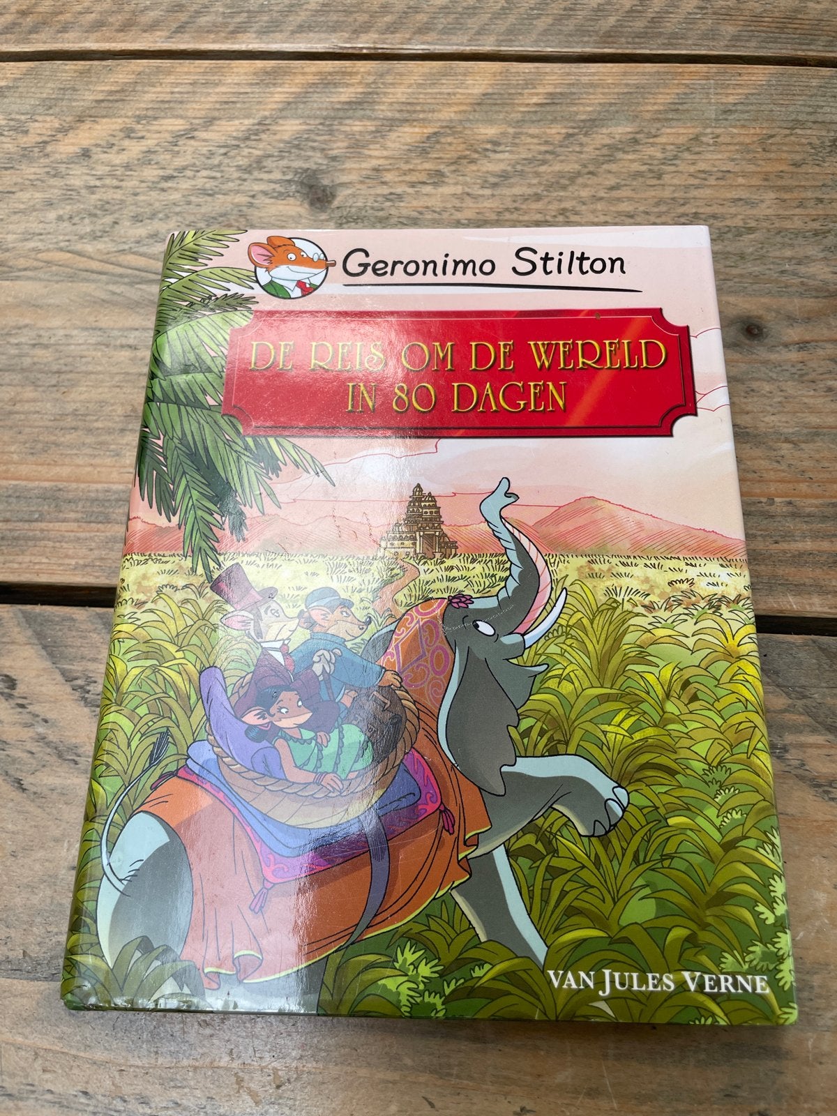 Geronimo Stilton: De Reis om de Wereld in 80 Dagen, Boeken, Kinderboeken | Jeugd | onder 10 jaar, Ophalen of Verzenden, Gelezen