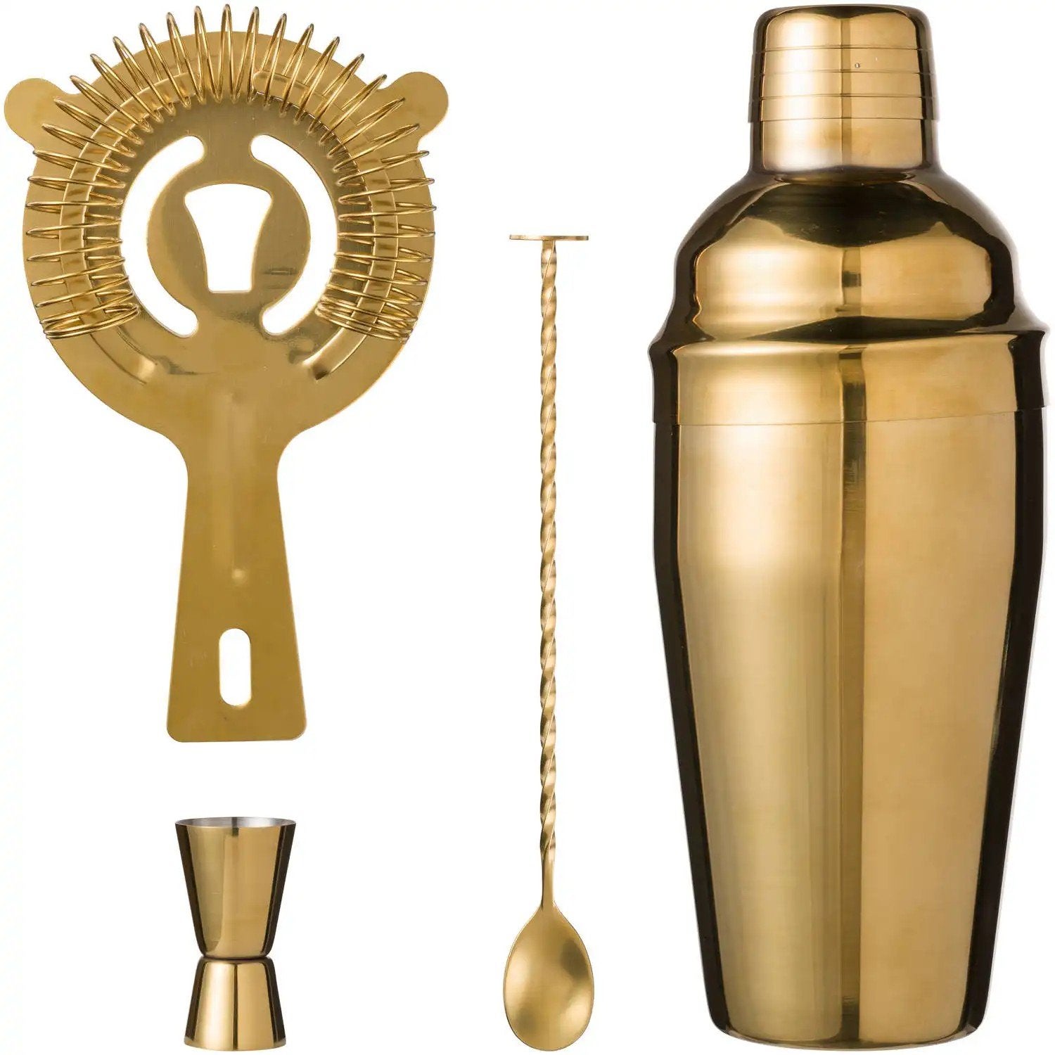 Gouden Cocktail Shaker Set - 25 op voorraad, Huis en Inrichting, Ophalen