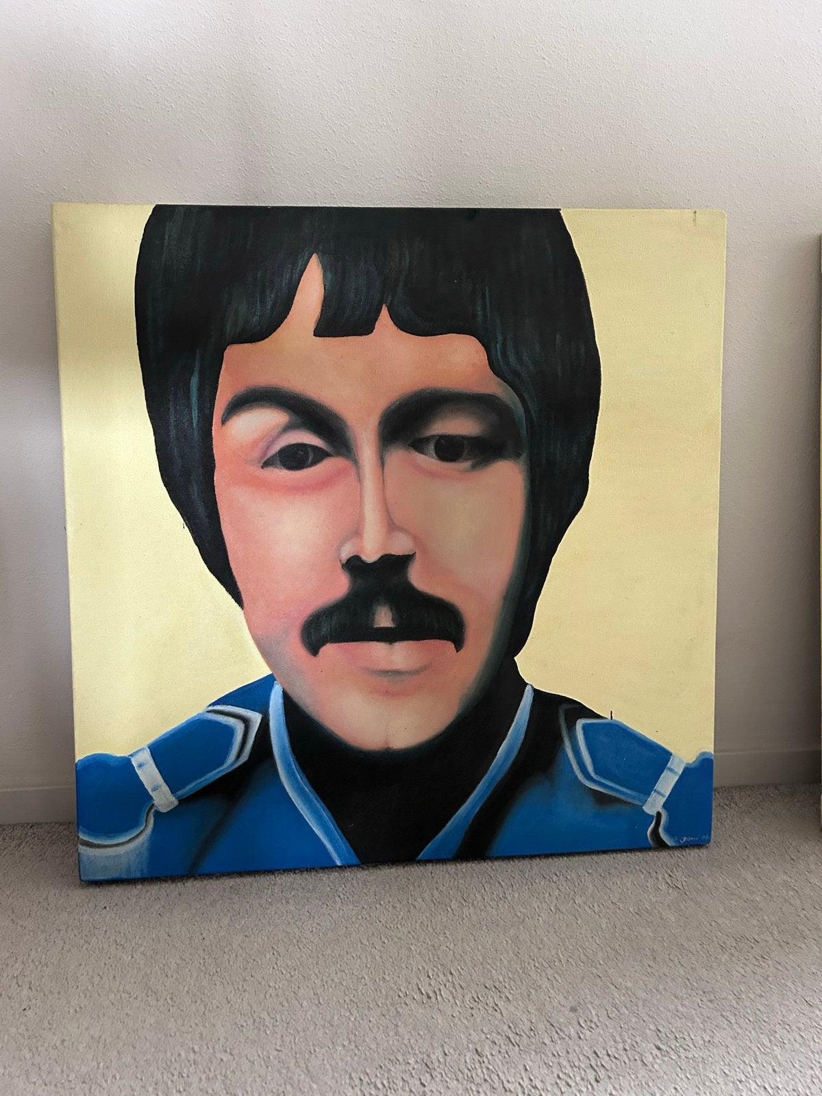 4 Schilderijen van The Beatles - Pop Art Stijl 70x70 cm, Ophalen, Handgeschilderd, Muziek