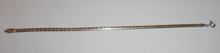 Armband zilver platte schakels omega, Verzenden, Nieuw, Zilver, Zilver