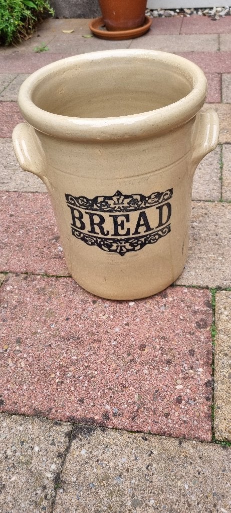 Vintage aardewerk broodpot, Ophalen, Zo goed als nieuw