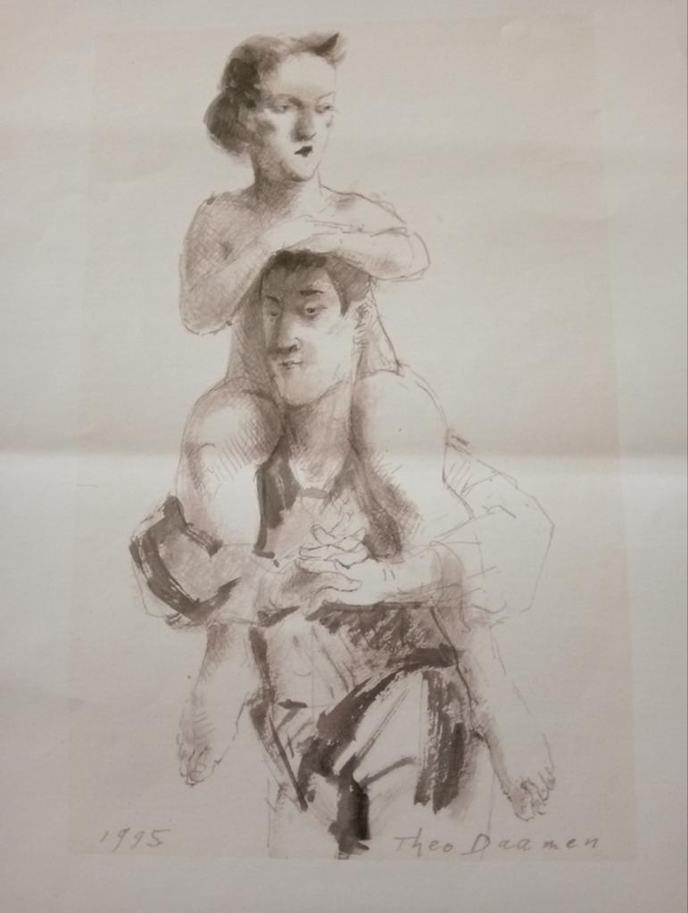 Theo Daamen affiche Galerie Petit 1996, Ophalen of Verzenden, A1 t/m A3