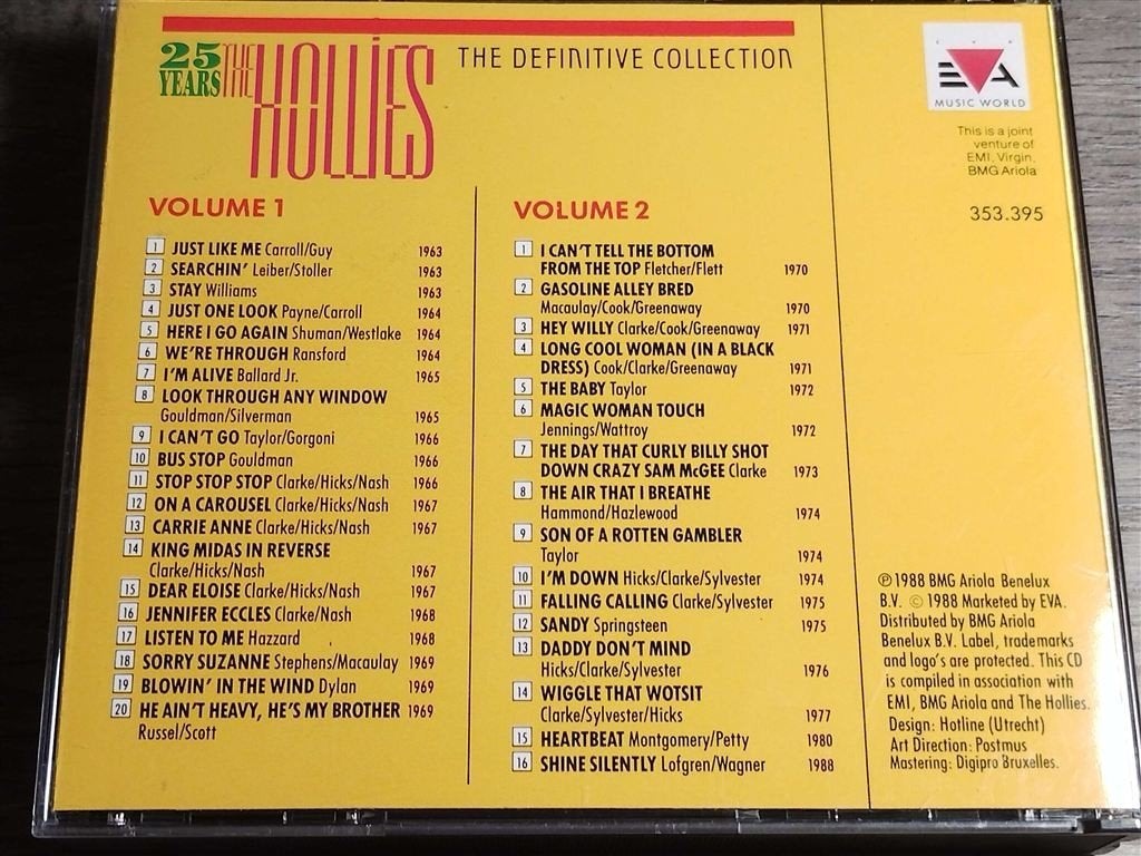 The Hollies ‎– 25 Years [The Definitive Collection Vol.1&2], Ophalen of Verzenden, Zo goed als nieuw, Poprock