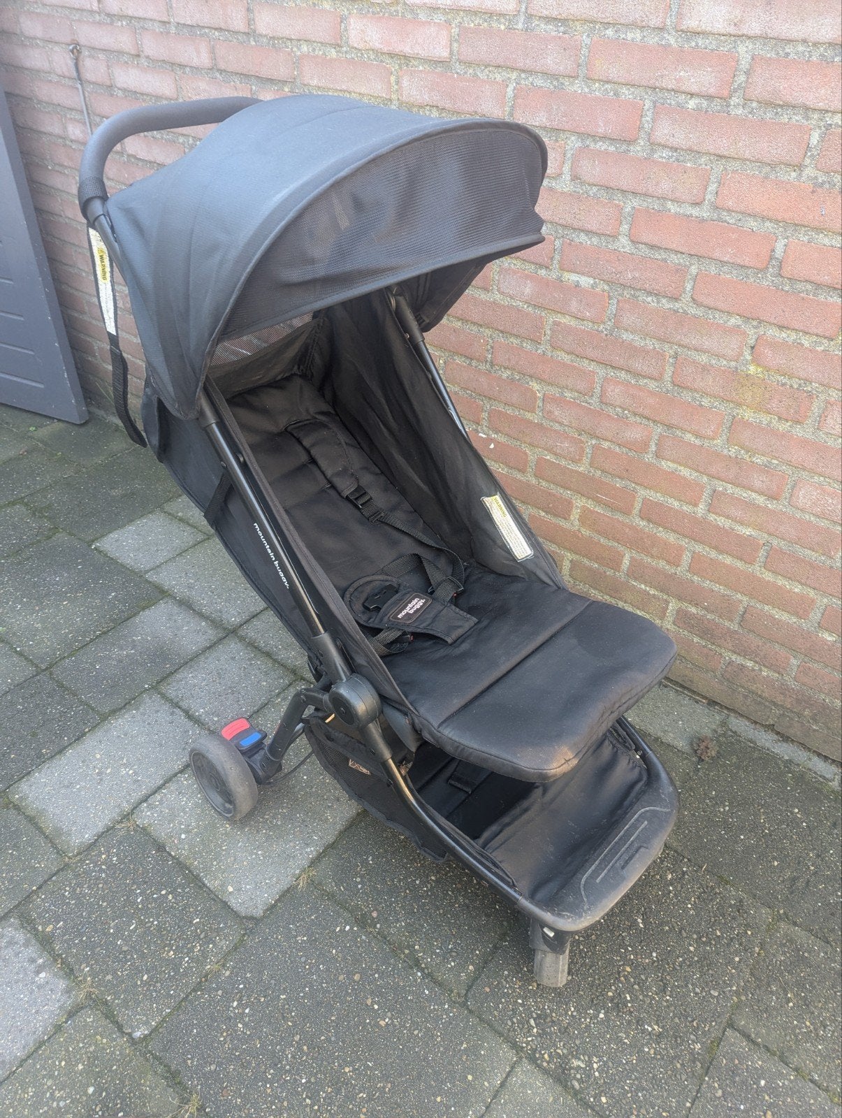 Mountain Buggy compacte buggy met opberghoes, Ophalen, Gebruikt, Overige merken, Verstelbare rugleuning