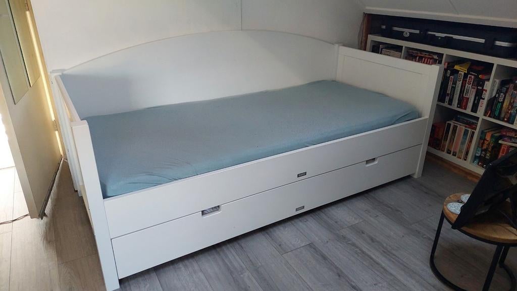 Bopita bedbank wit, Ophalen, Gebruikt, Eenpersoons, Wit