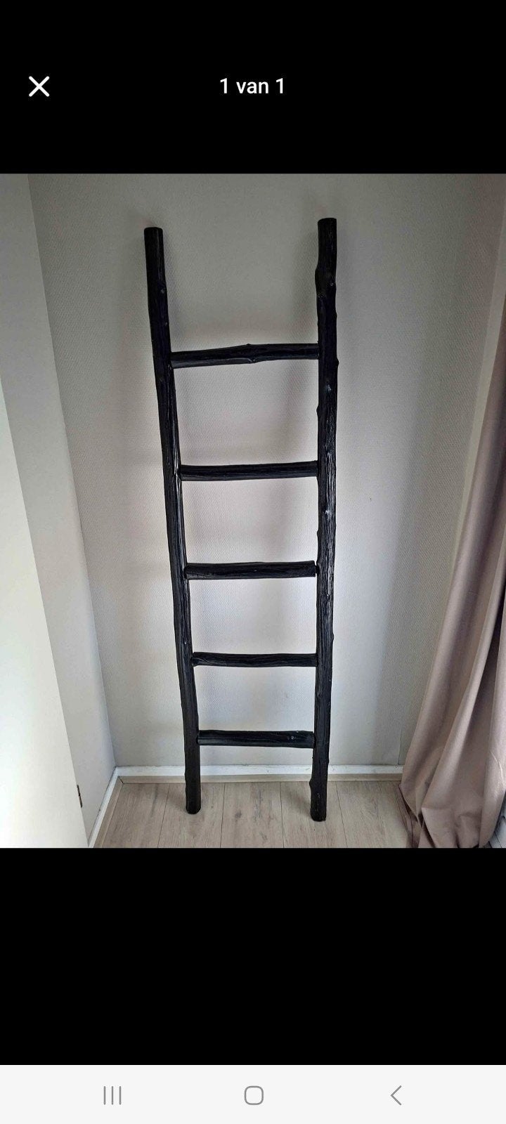 zwarte Ladder voor decoratie, Huis en Inrichting, Ophalen, Zo goed als nieuw, Zwart, Hout