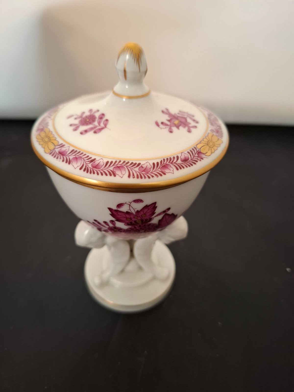 Herend Rothschild Bird Bonbonnière met Deksel, Verzenden