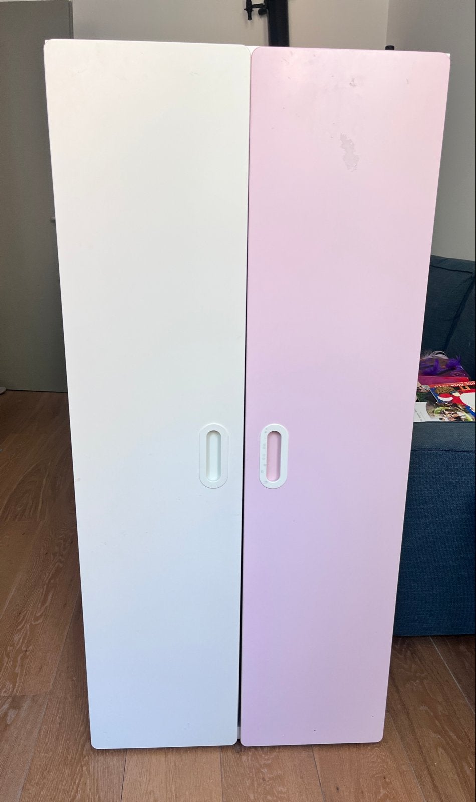 Leuke kinderkledingkast wit/roze - 129x60x51cm, Ophalen, Gebruikt, 50 tot 70 cm, 105 cm of meer