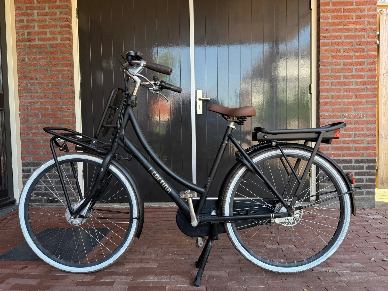 Cortina E-U4 Elektrische Transportfiets 57cm Mat Zwart, Ophalen, Gebruikt, Cortina, 55 tot 59 cm
