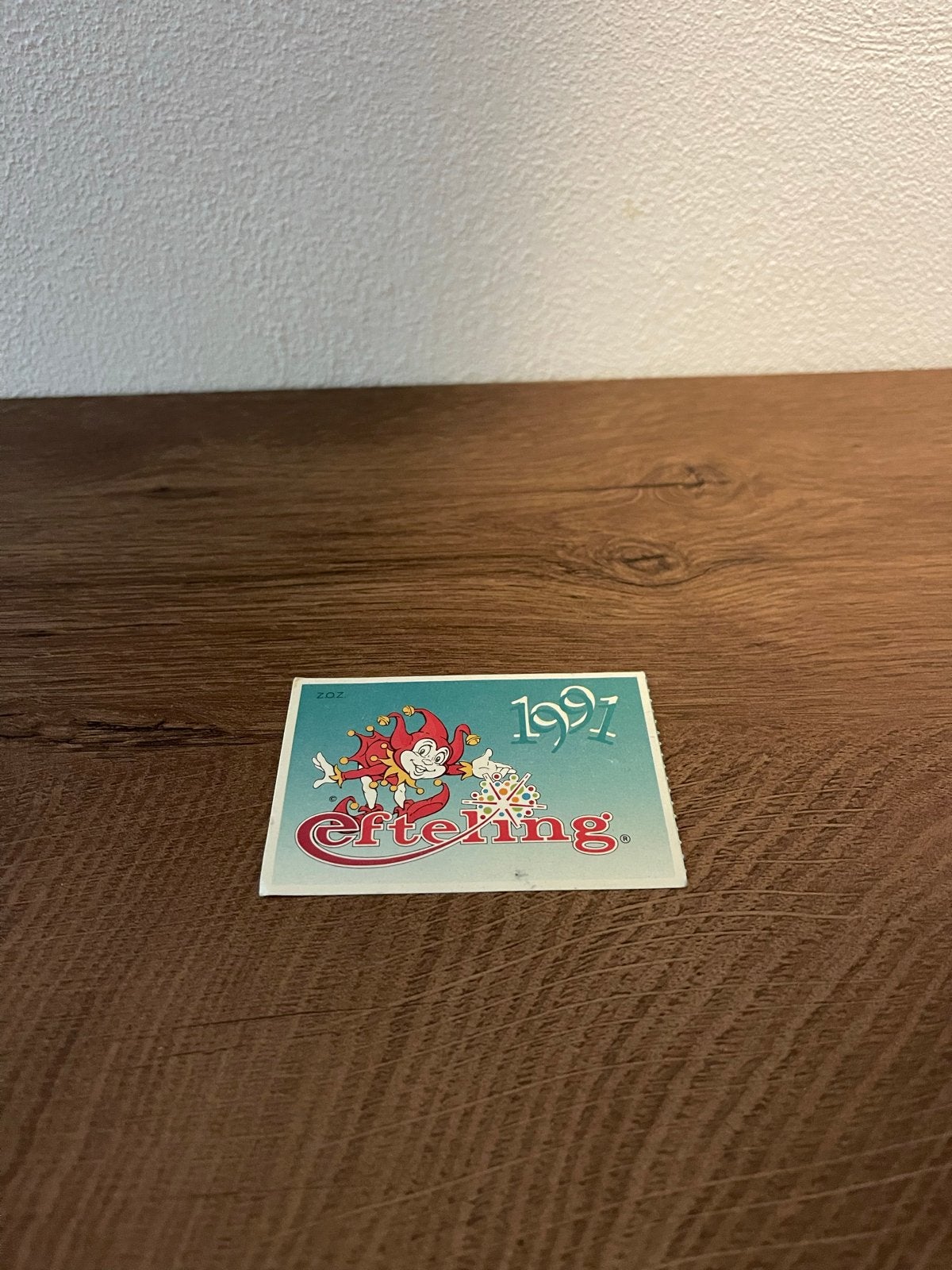 Efteling entreeticket 1991 - Uniek verzamelobject, Verzamelen, Efteling, Ophalen of Verzenden, Gebruikt, Overige typen