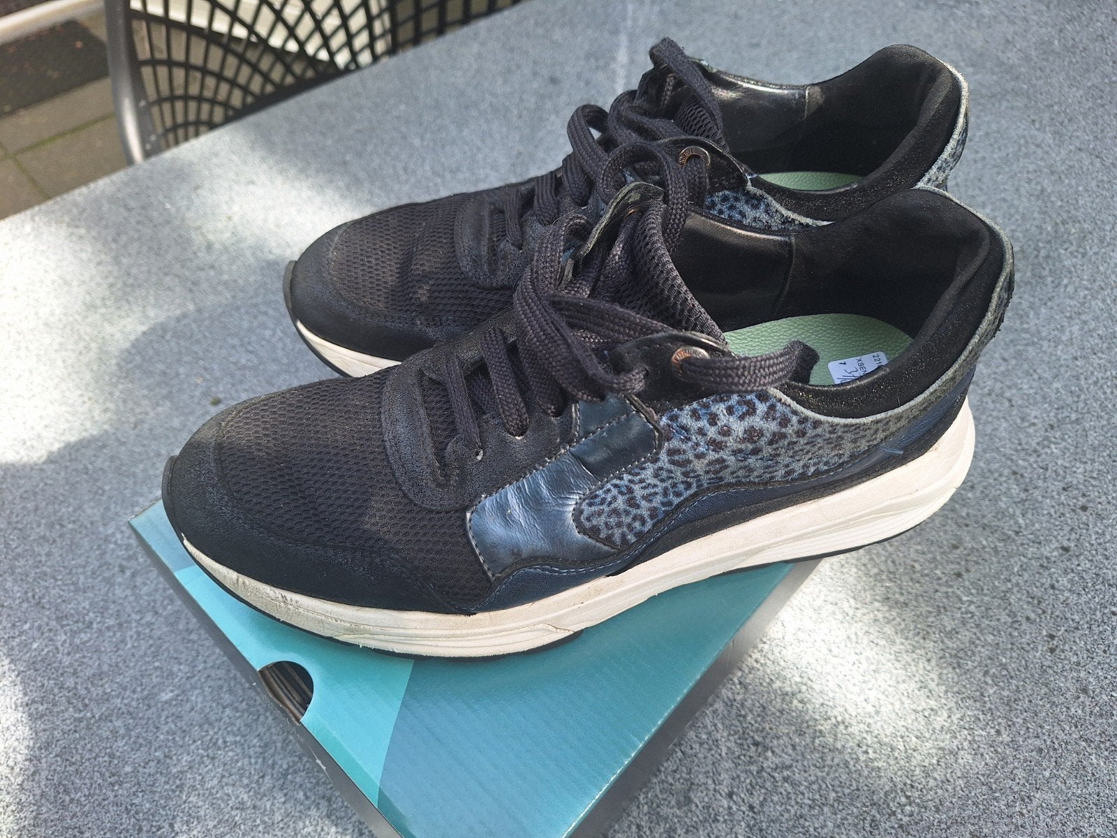Xsensible Stretchwalker Sneakers Zwart-Dessin Maat 7, Xsensible, Zwart, Ophalen of Verzenden, Sneakers of Gympen