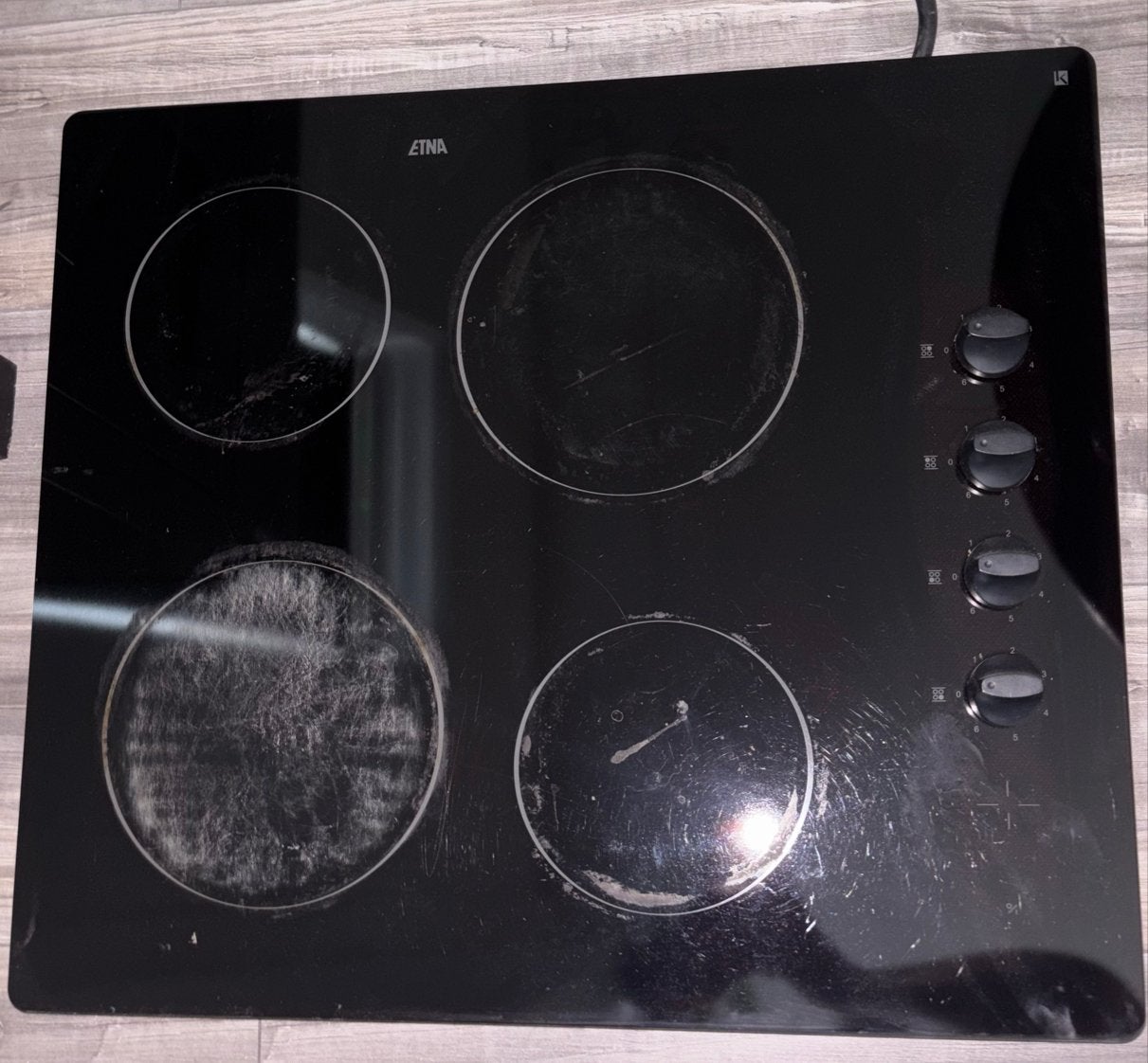 ETNA EKP358WIT Keramische Kookplaat 4 pits - Gebruikt, Ophalen, Gebruikt, Keramisch, 4 kookzones