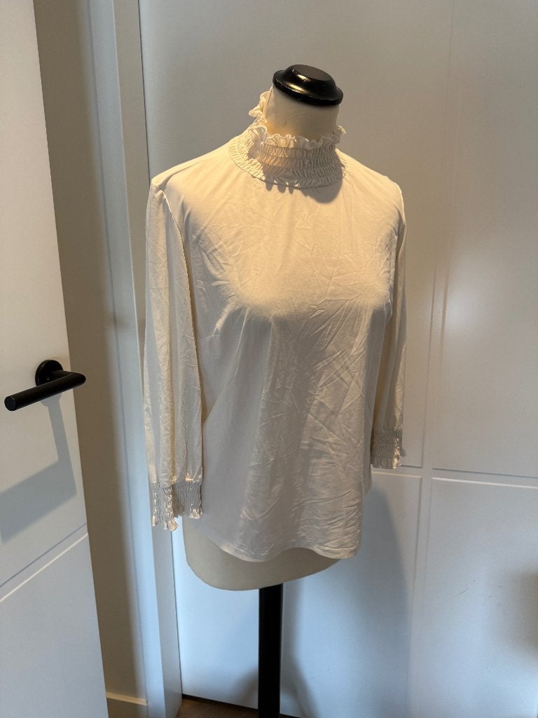 Heel goed wit Studio Anneloes blouse shirt top S 36 3/4 mouw, Studio Anneloes, Wit, Ophalen of Verzenden, Zo goed als nieuw
