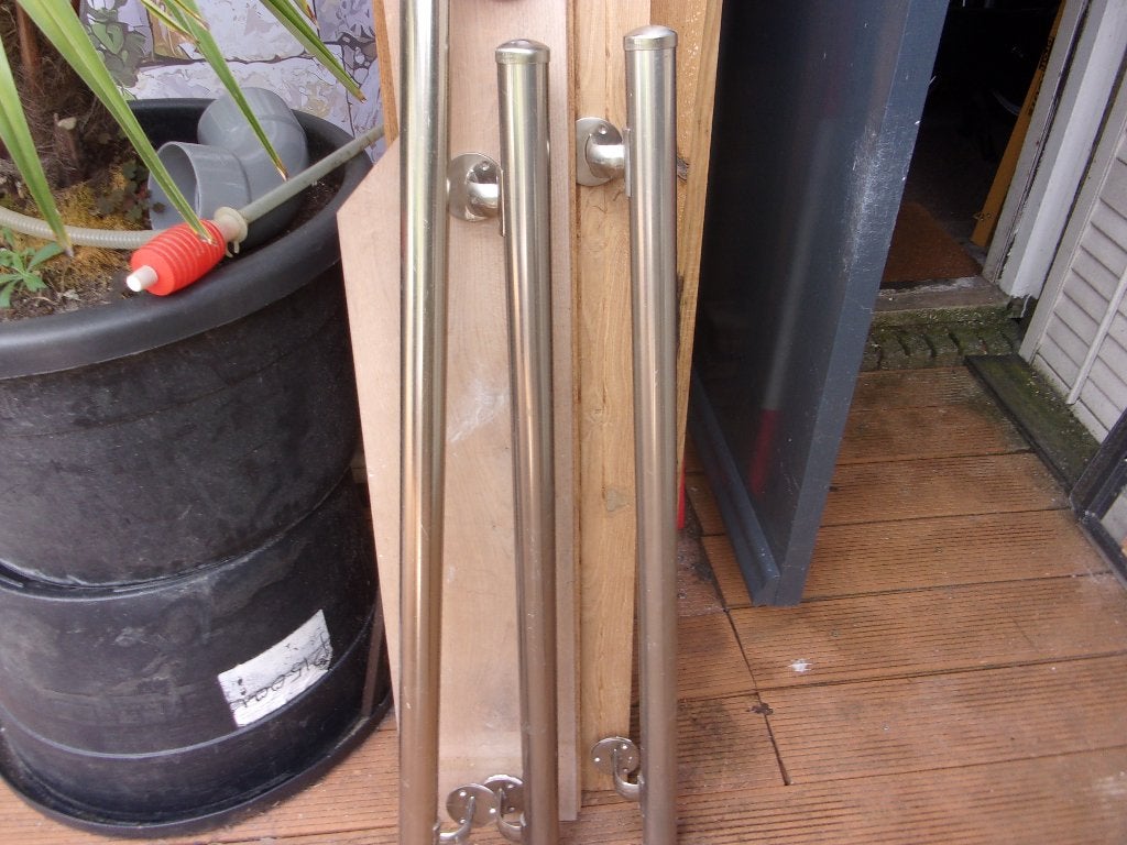 RVS trapleuning / leuning/met muurbeugels, Ophalen, Gebruikt, Trap, Minder dan 2 meter