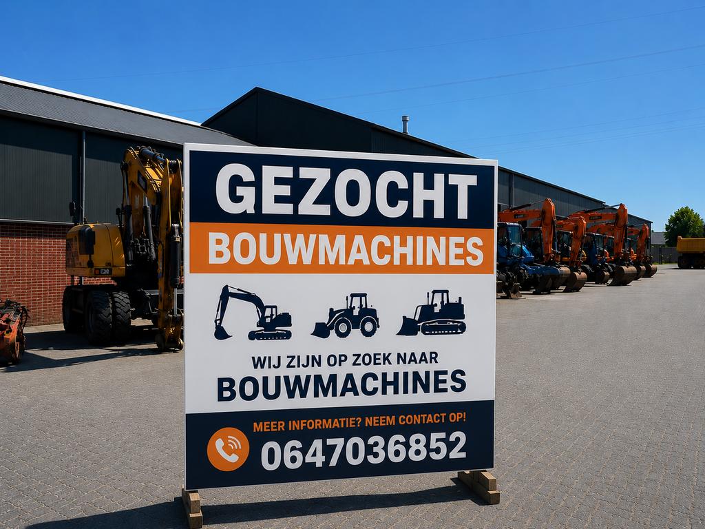 Gezocht: Jong gebruikte Bouwmachines - Alle merken, Zakelijke goederen, Machines en Bouw | Kranen en Graafmachines, Ophalen of Verzenden