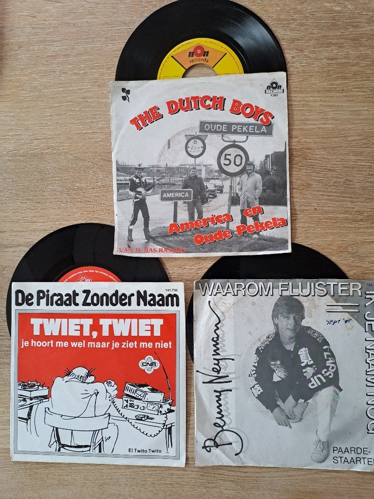PIRATENPLAATJES. 3 STUKS. SINGELTJES., Cd's en Dvd's, Ophalen of Verzenden, Gebruikt, Nederlandstalig