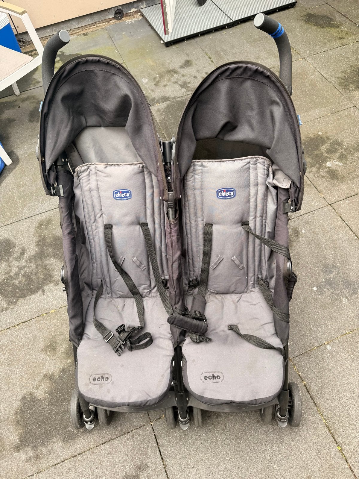Chicco Echo Duowagen - Handige Tweelingbuggy, Gebruikt, Duowagen, Ophalen of Verzenden, Kinderwagen