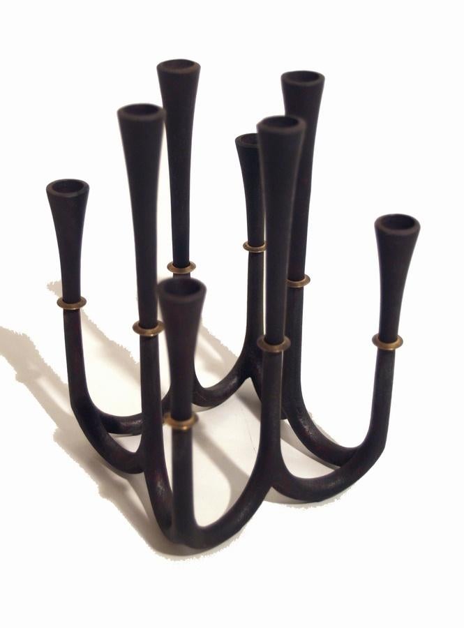 Jens Harald Quistgaard Danish brutalist candle holder, Huis en Inrichting, Woonaccessoires | Kandelaars en Kaarsen, Overige materialen