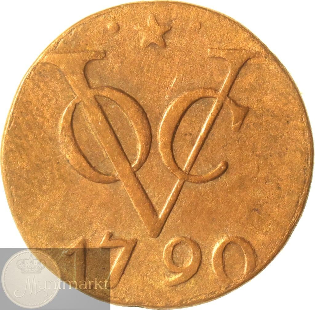 V.O.C. - Utrecht - Duit 1790 - Ster tussen twee punten, Ophalen of Verzenden, Vóór koninkrijk, Overige waardes, Losse munt