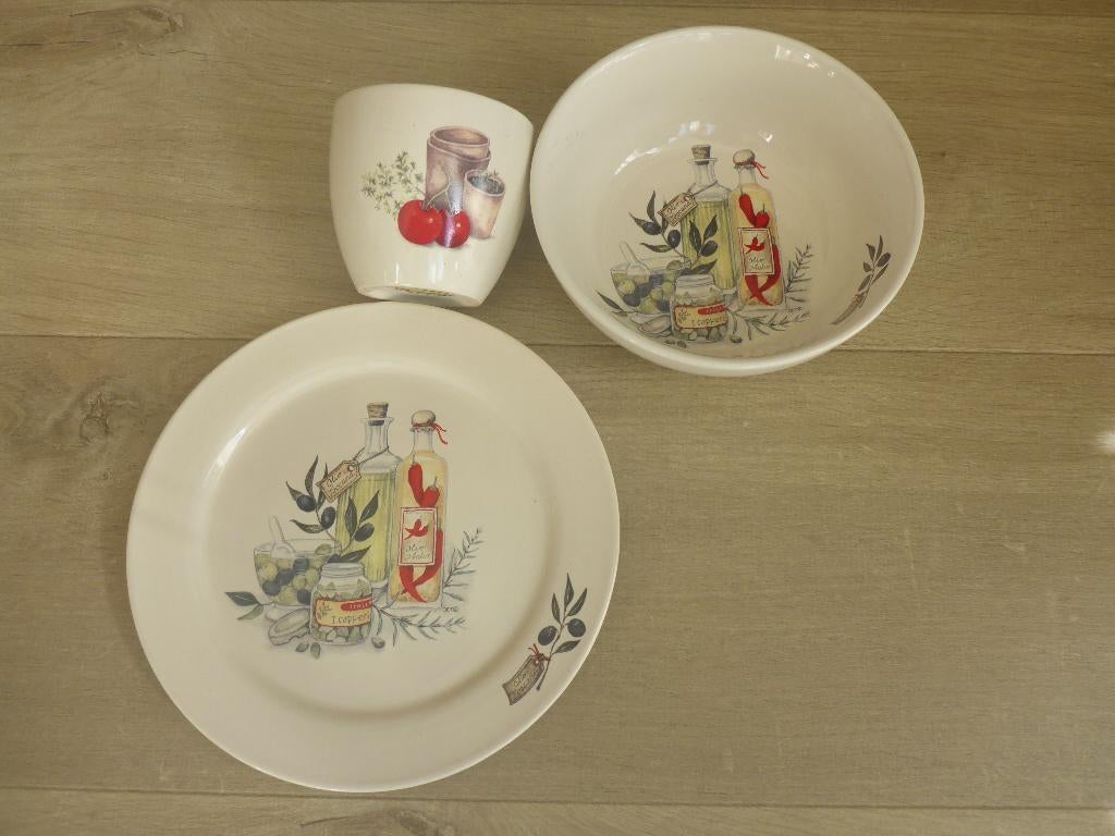 Serviesdelen, olio toscana, jet ter steege., Overige typen, Ophalen of Verzenden, Zo goed als nieuw, Overige stijlen