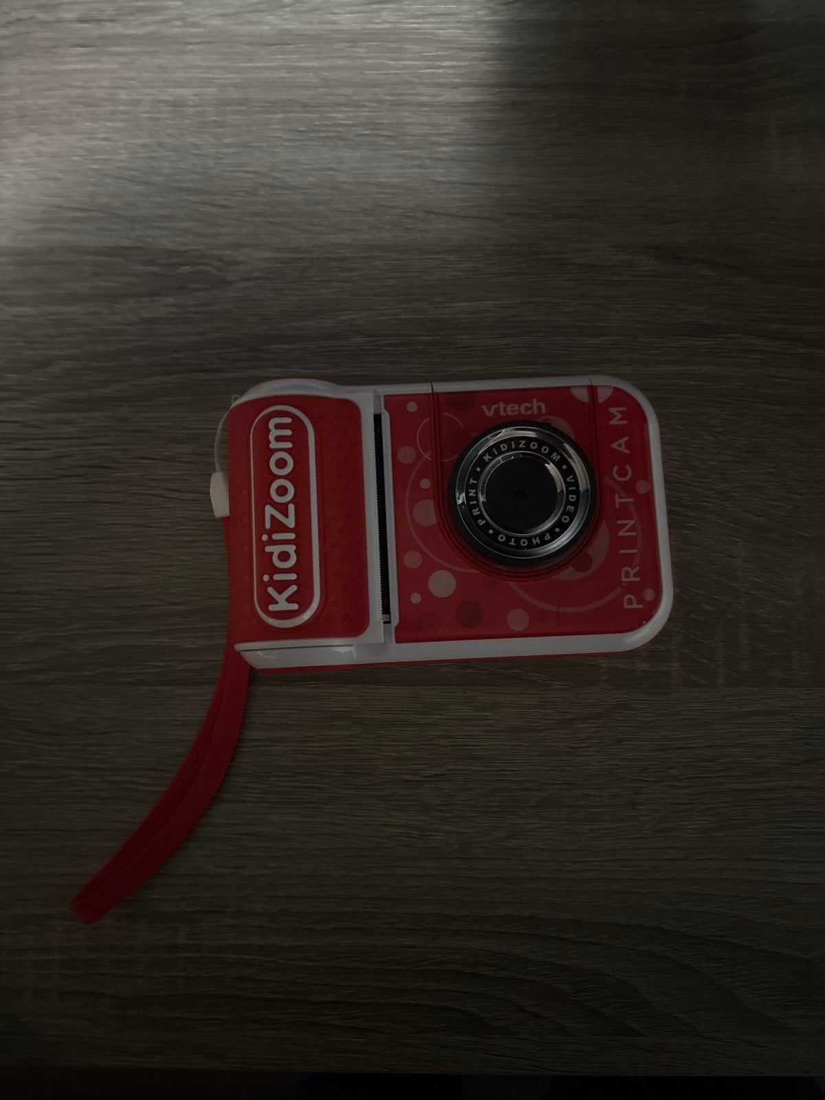 VTech KidiZoom PrintCam - Rode kindercamera met printer, Ingebouwde flitser, Ophalen of Verzenden, Zo goed als nieuw, Kindercamera