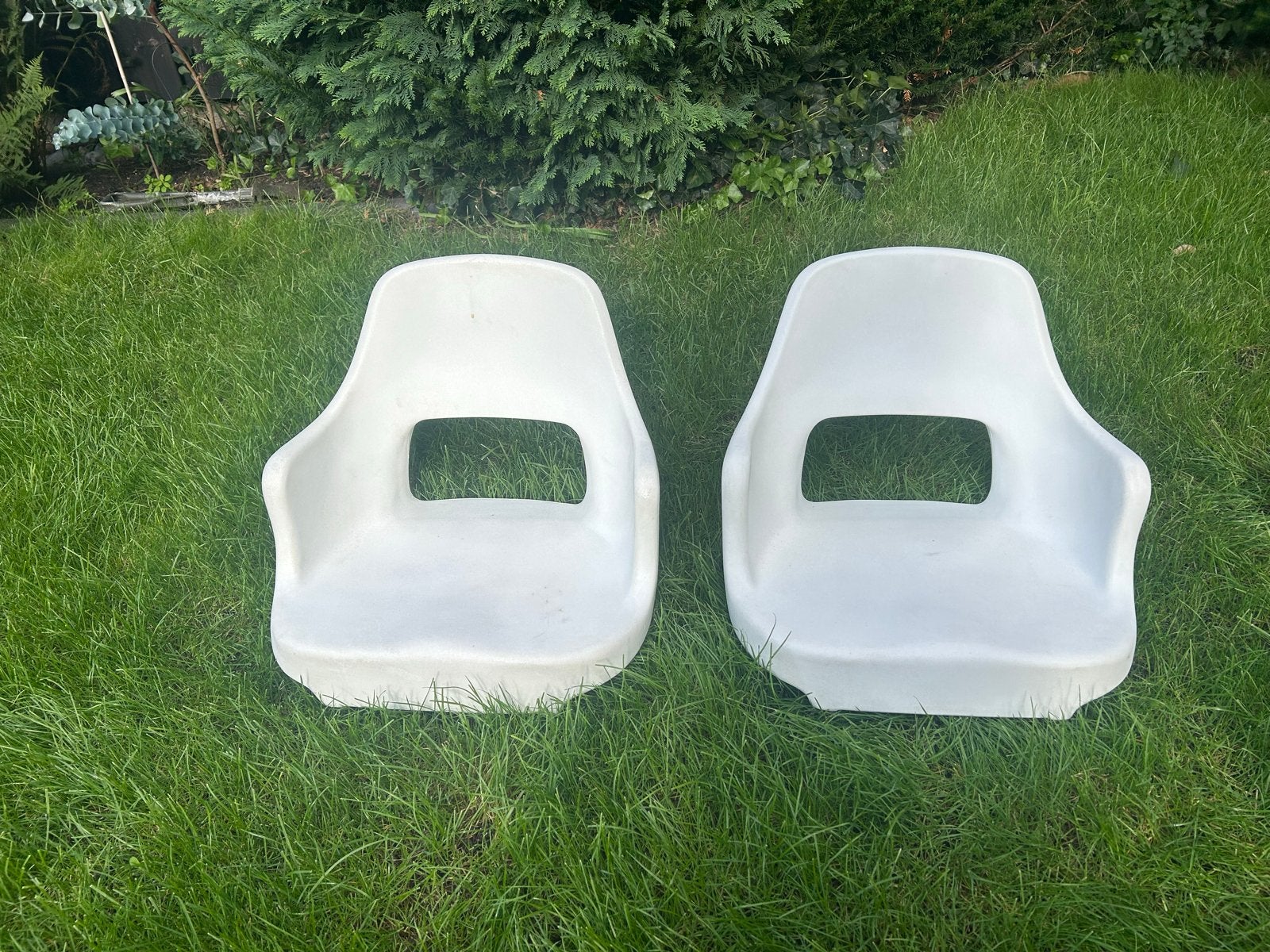 2x Bootstoel / Kuipstoel - Wit, Watersport en Boten, Ophalen, Gebruikt, Interieur en Kussens