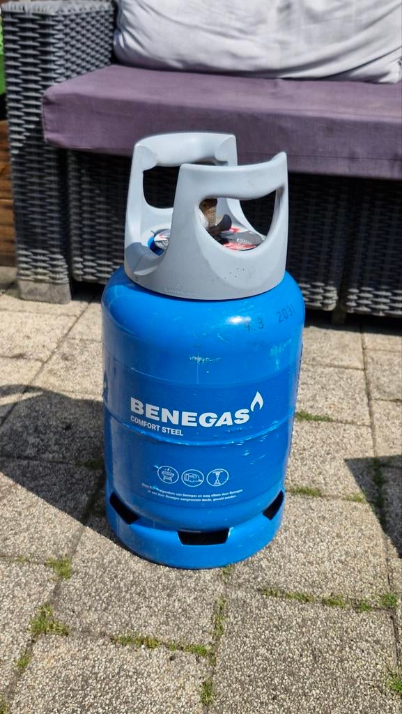 Camping gasfles incl 6 kg vulling - Benegas Comfort Steel, Caravans en Kamperen, Kampeeraccessoires, Ophalen