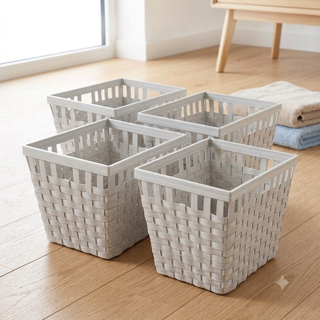IKEA Manden - Set van 4 opbergmanden, Kunststof, Mand, Vierkant, Ophalen of Verzenden
