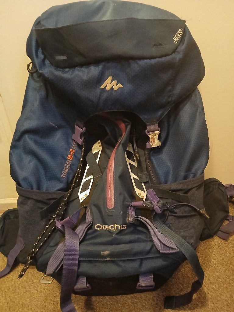 Backpack Quechua 50 l +10, Ophalen of Verzenden, Zo goed als nieuw