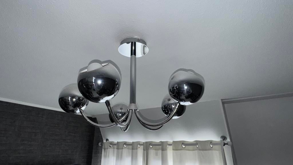 Plafond lamp spiegelbollen, Huis en Inrichting, Ophalen, Zo goed als nieuw