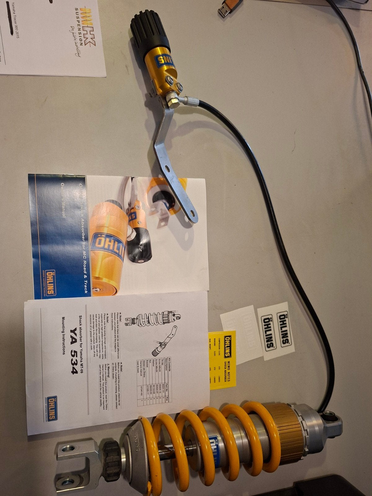 Öhlins STX46 schokbreker Yamaha MT 09 Tracer 900, Motoren, Ophalen of Verzenden, Öhlins, Info@ohlins.com, Öhlins Group AB, Box 722, 194 27 Upplands Väsby,