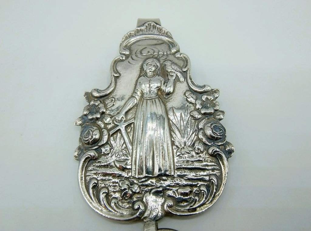 Zilveren tasbeugel met rokhaak, G. Roth, Hanau, ca. 1900, Overige kleuren, Info@zilverwebsite.nl, Verzenden, Zo goed als nieuw