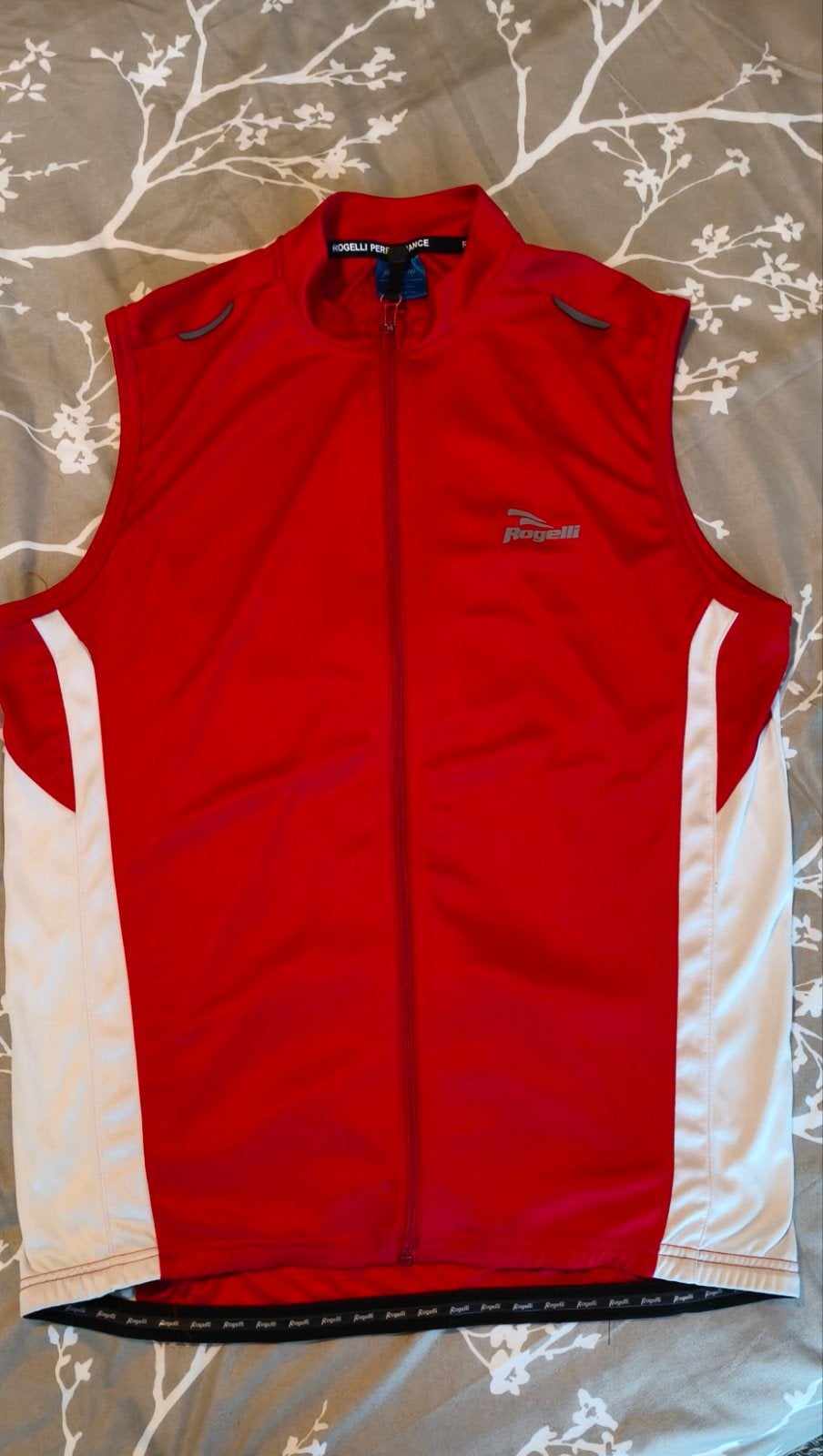 Rogelli Performance Fietsvest - Rood/Wit, Maat 48/50 (M), Zo goed als nieuw, Hardlopen of Fietsen, Rood