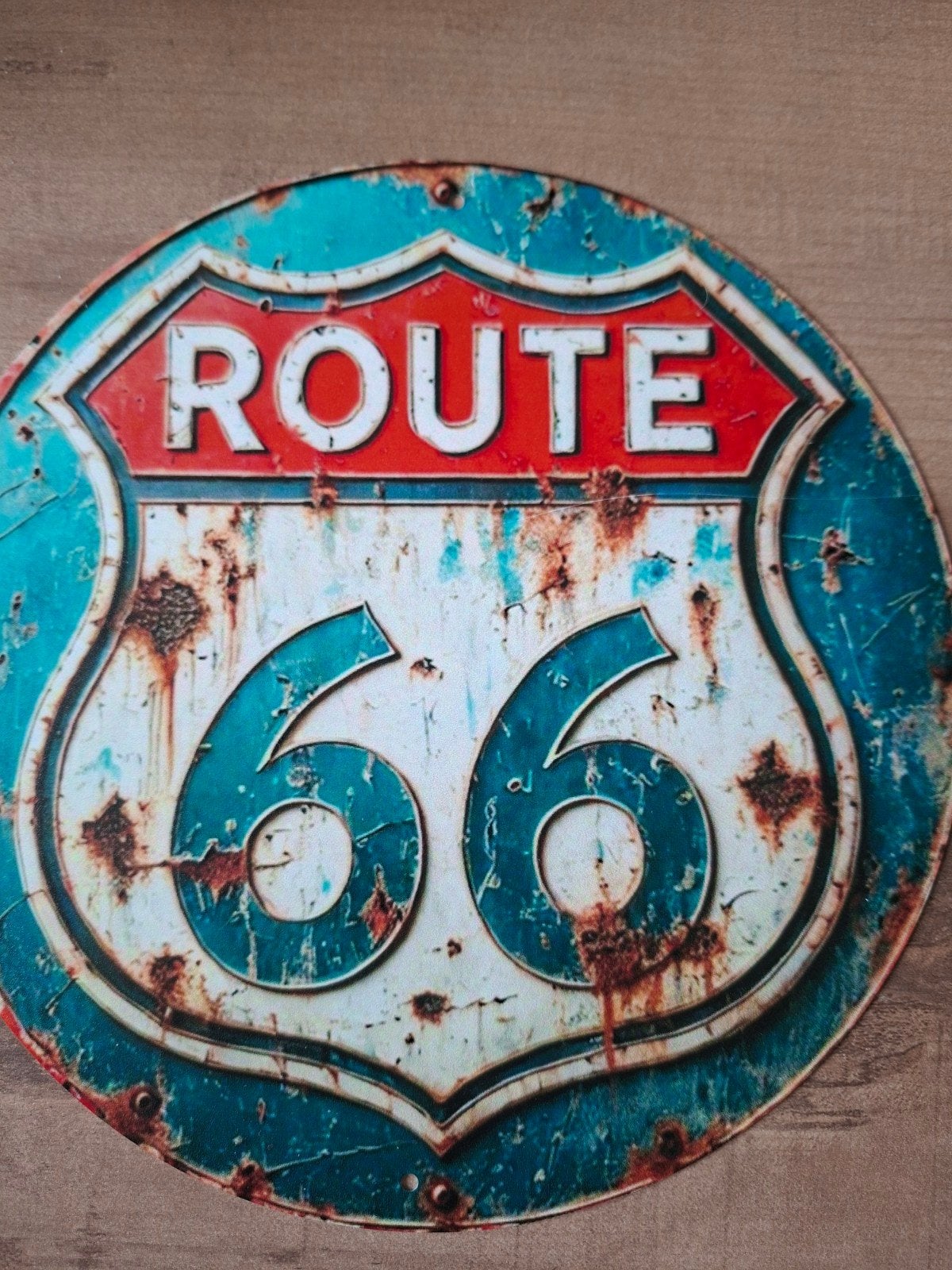 Metalen Route 66 Bord - Vintage Look - 20 cm, Ophalen of Verzenden
