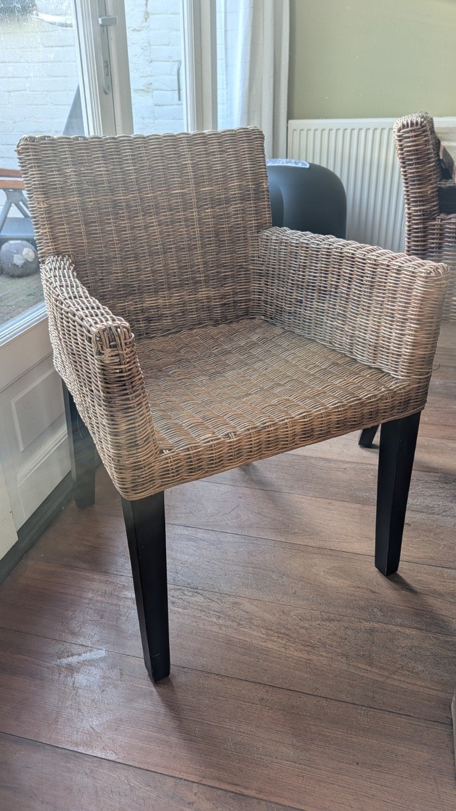 6x Rivera Maison rieten eetkamerstoelen, Bruin, Riet of Rotan, Ophalen of Verzenden, Zo goed als nieuw