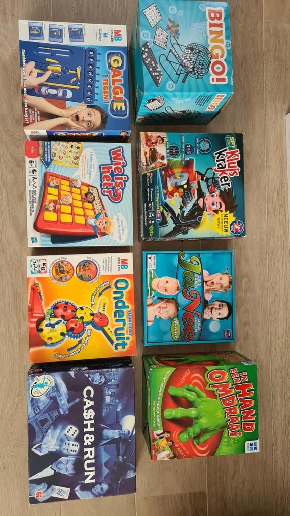 Diverse spellen, Vijf spelers of meer, Ophalen, Zo goed als nieuw, MB Spellen, Hasbro, Jumbo, Identity Games