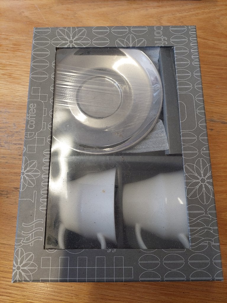 Set van 2 kop en schotel, Verona., Overige merken, Nieuw, Ophalen of Verzenden, Overige stijlen