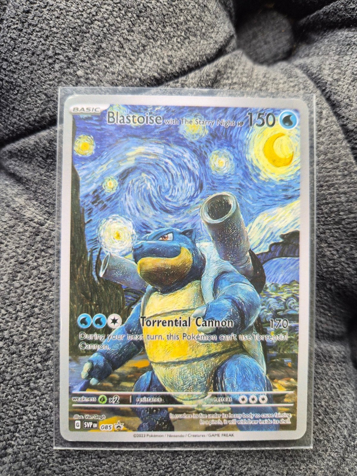Blastoise with The Starry Night Proxy Pokémon Kaart, Ophalen of Verzenden, Zo goed als nieuw, Losse kaart