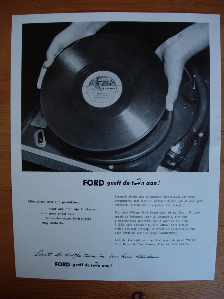 Ford Folder 1955 / 1956 - Ford geeft de toon aan, Ford, Ophalen of Verzenden, Zo goed als nieuw, Ford