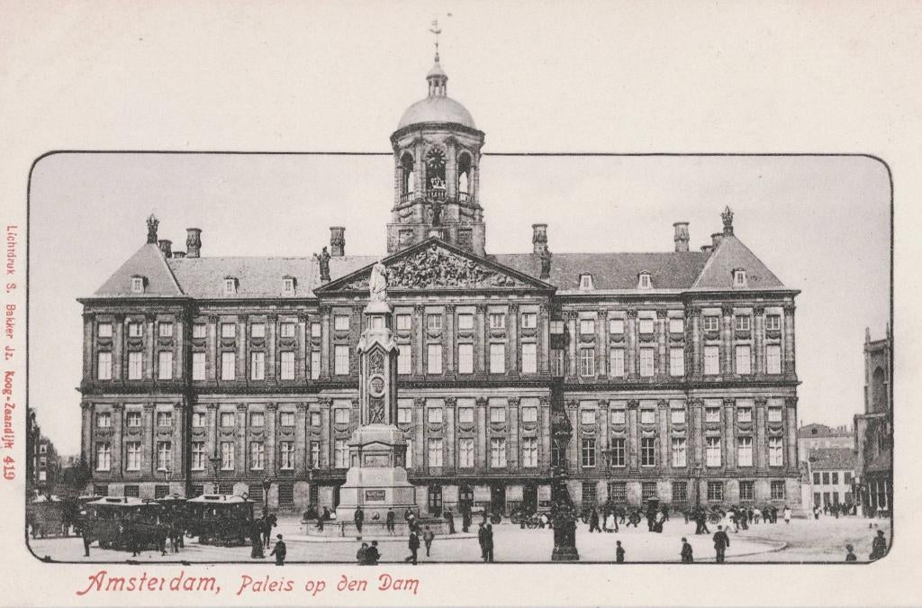 Amsterdam – Paleis op den Dam., Ophalen of Verzenden, Voor 1920, Ongelopen, Noord-Holland