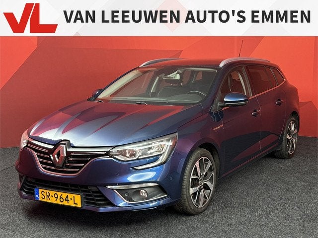 Renault Mégane Estate 1.5 dCi Bose, Gebruikt, 4 cilinders, Blauw, Leder en Stof