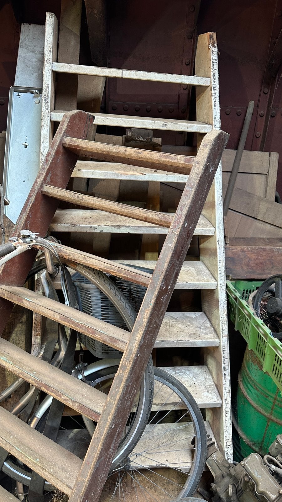 Houten ladders, Doe-het-zelf en Verbouw, Ladders en Trappen, Ophalen, Gebruikt, Ladder, 4 meter of meer