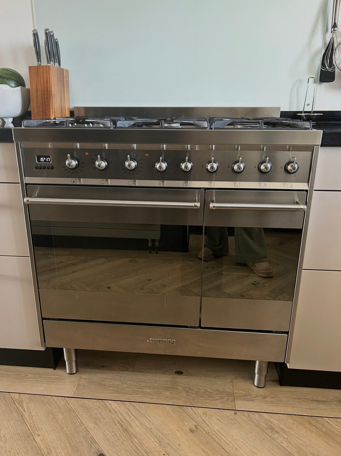 Prachtig fornuis van Smeg, Ophalen, Hete lucht, 60 cm of meer, Zo goed als nieuw