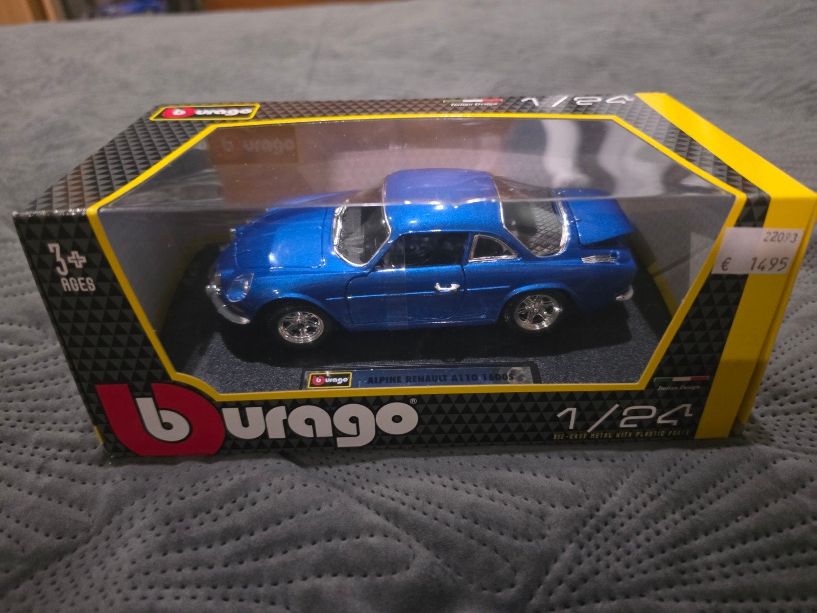 Bburago Alpine Renault A110 1600S - Blauw 1/24, Ophalen, Nieuw, Auto, Bburago