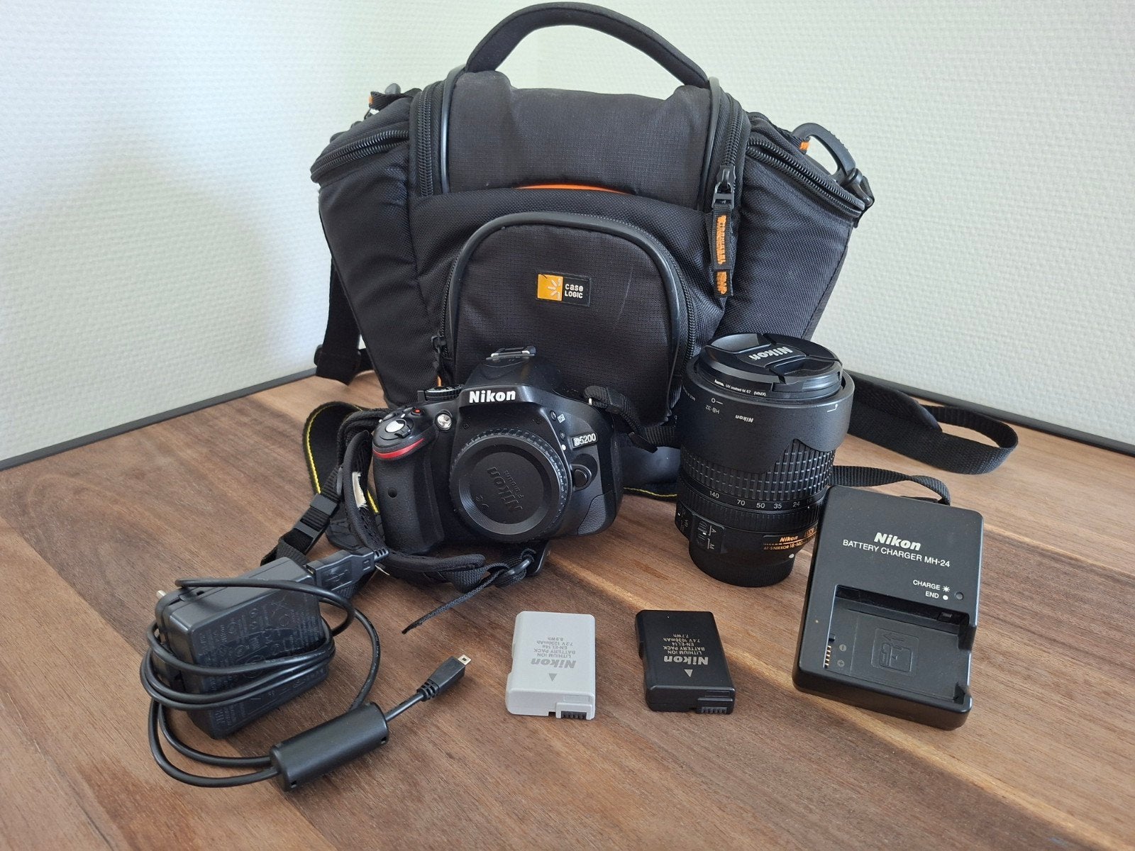 Nikon D5200 Spiegelreflexcamera met accessoires, Spiegelreflex, Cameratas, Zo goed als nieuw, Nikon