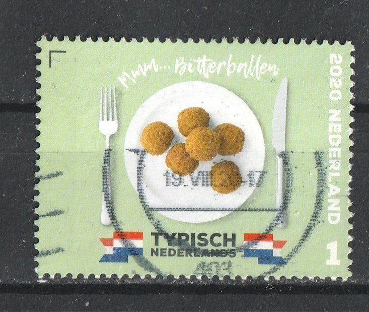 nvph 3848 Typisch Nederlands 2020 Bitterballen, Verzenden, Na 1940, Gestempeld